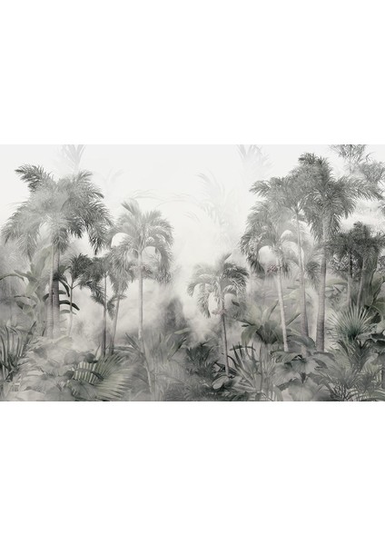Sisli Tropikal Orman Manzarası Duvar Kağıdı fiyatları