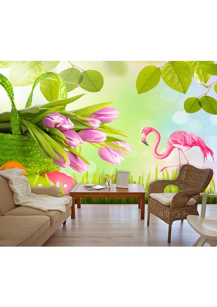 Flamingo Desenli Duvar Kağıdı