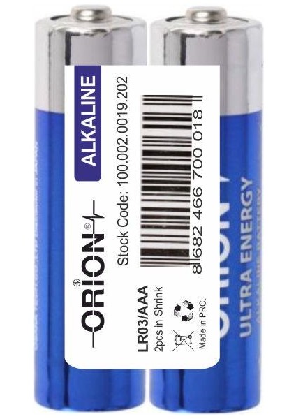 LR03 Aaa Alkalin Ince Kalem Pil 2'li Shrink