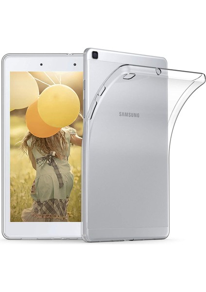 Case 4U Samsung Galaxy Tab A 8.0 T290 Kılıf Tablet Süper Silikon Şeffaf