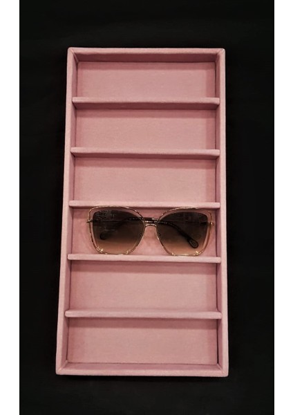 Yeni Süet Pembe Bölmeli Gözlük Standı (Aydındecor) fiyatları