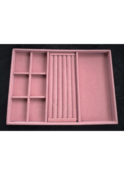 Yeni Süet Pembe Yüzük-Küpe-Bileklik-Kolye Takı Kutusu (Aydındecor) fiyatları