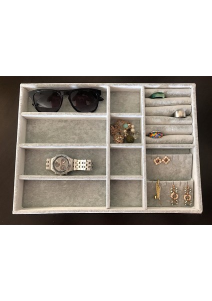 Yeni Süetgri Çekmece Içi Takı Düzenleyici Kutu (Aydındecor)