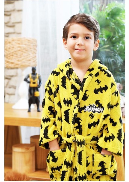 Lisanslı Bornoz + Havlu 9-10 Yaş 2 Parça Batman Dark modelleri