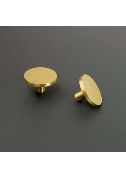Quinn Mat Altın - Gold Düğme Kulp 40 mm