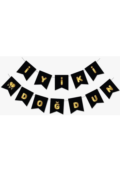 Siyah Gold Yaldızlı Banner