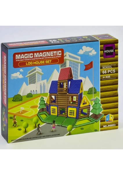 Magnetic 66 Parça Çiftlik Evi Magnetik JH8853