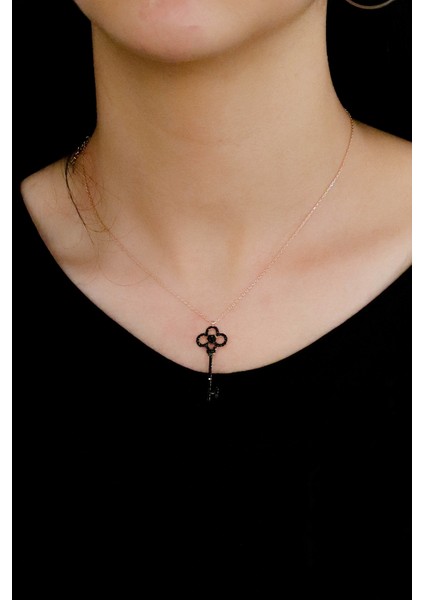 Kalp Tasarım Rose Hayalet Gümüş Kolye fiyatları