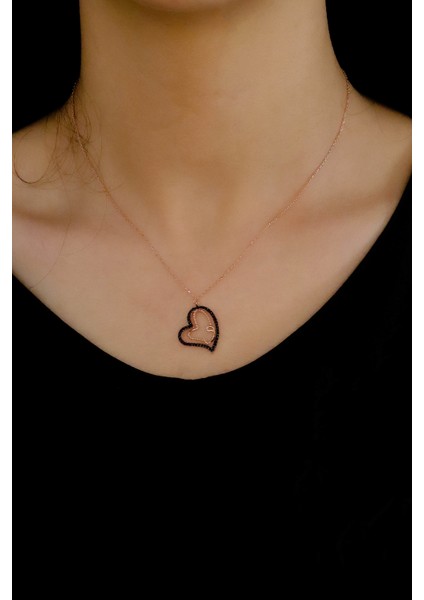 Kalpli Vav Tasarım Rose Hayalet Gümüş Kolye fiyatları