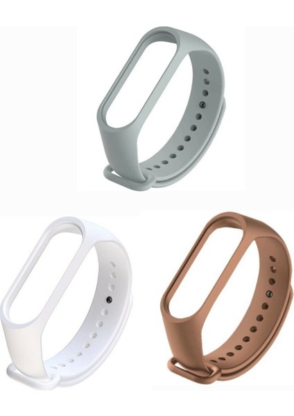 Xiaomi Mi Band 3 4 Akıllı Bileklik Silikon Kordon 3 Lü Kombin Set