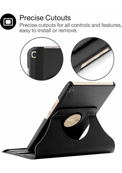 Samsung Galaxy T560 Tab E 9.7 Inç Tablet Kılıfı 360 Dönebilen Standlı - Lacivert fırsatları