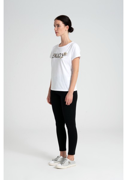 Yüksek Kalite %100 Pamuk Kumaş Rahat Fit Kadın Tişört, El İşi ve Taş İşlemeli Tshirt modelleri