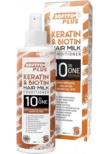 Softto Plus Keratin & Biotin Saç Bakım Sütü 250 ml