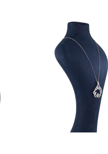 Pırlanta Kadın 925 Ayar Gümüş Swarovski Taşlı Yılan Tasarımlı Kolye GKL00057-021 fiyatları