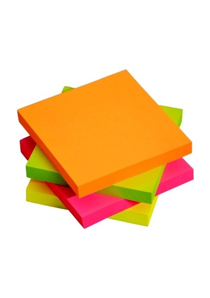 Yapışkanlı Tek Renk Notluk Neon 76 x 76 mm