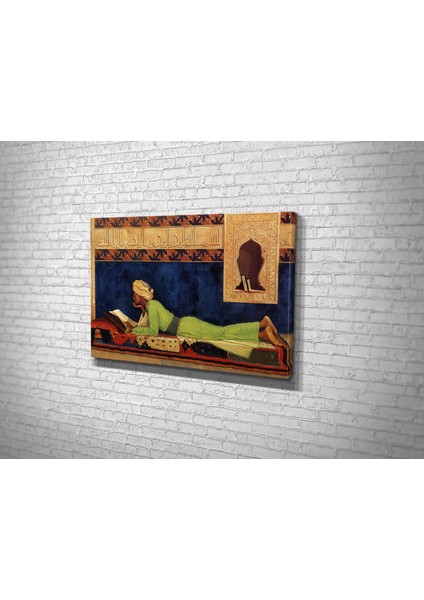 Osman Hamdi Bey- Okuyan Genç Emir Iı Kanvas Tablo