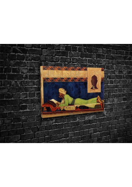 Osman Hamdi Bey- Okuyan Genç Emir Iı Kanvas Tablo