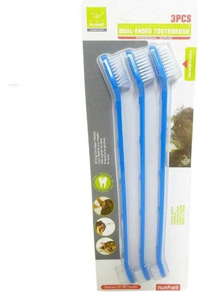 Kedi Köpek Diş Fırçası 22 cm 3lü