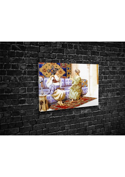 Giuseppe Aureli- Harem Scene Kanvas Tablo