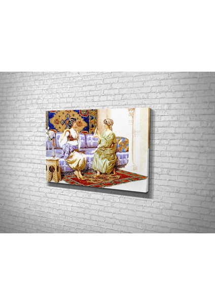 Giuseppe Aureli- Harem Scene Kanvas Tablo modelleri
