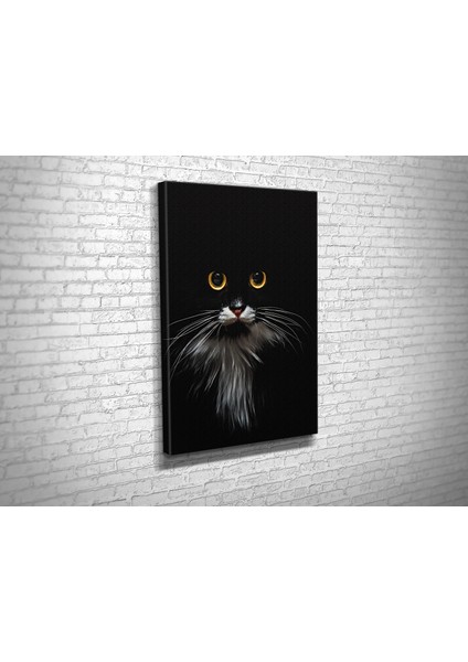 Kara Kedi Kanvas Tablo