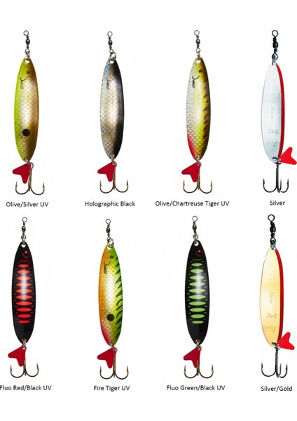 Effzett Standard Spoon Slim 8 cm 24 gr Sinking Kaşık Fluo Green/black Uv