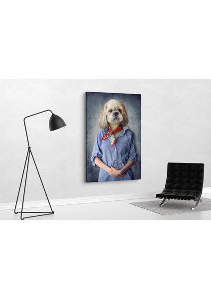 Entel Köpek Kafa Kanvas Tablo