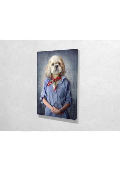 Entel Köpek Kafa Kanvas Tablo
