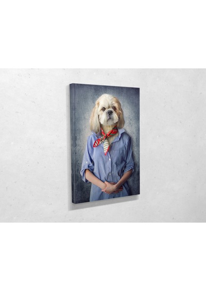 Entel Köpek Kafa Kanvas Tablo