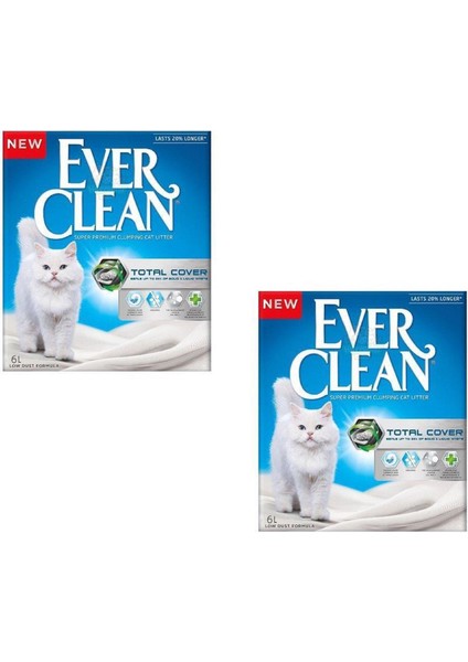 Total Cover Koku Önleyici Kedi Kumu 6 lt x 2