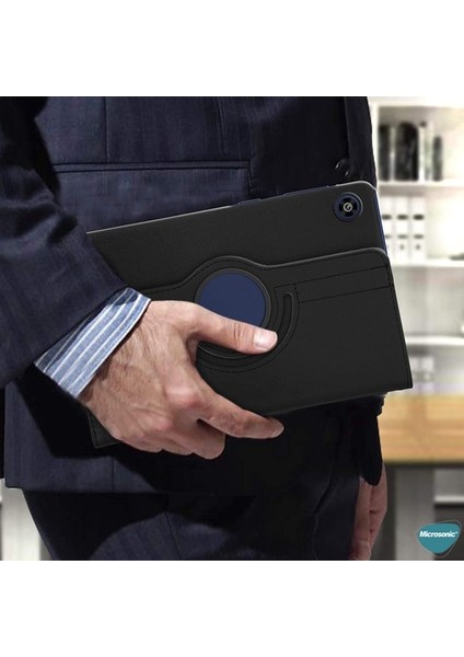 Lenovo Tab M10 TB-X505F 10.1" Dönerli Standl Kılıf 360 Derece Dönerli Standlı Mavi