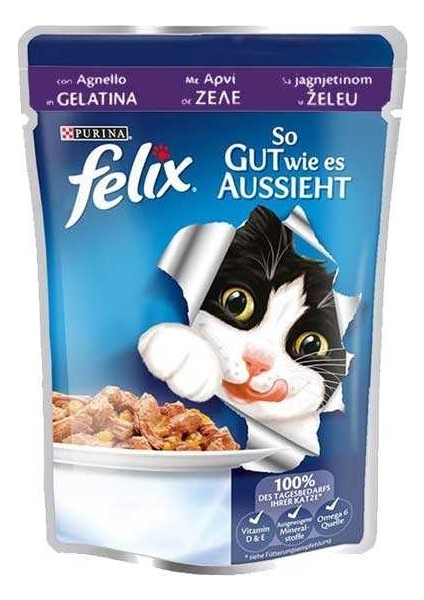 Kuzu Etli Kedi Yaş Maması 24 x 100 gr