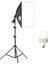 Softbox 50 x 70 cm Tek Duylu Sürekli Video Işık Seti 35 watt led lamba 1