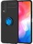 Vivo Y11S Kılıf Renkli Yüzüklü Manyetik Silikon Kapak Siyah - Mavi 1