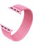 Örgü Solo Loop Kordon, Seri 10 42mm, Apple Watch ile Uyumlu 41mm 40mm 38mm Seri 9/8/7/6/SE/5/4/3 Medium Pembe 1