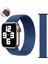 Örgü Solo Loop Kordon, Seri 10 46mm, Seri 9/8/7/6/SE/5/4/3 Apple Watch ile Uyumlu 45mm 44mm 42mm Uyumlu Medium Lacivert 2
