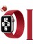 Örgü Solo Loop Kordon, Seri 10 46mm, Apple Watch ile Uyumlu Seri 9/8/7/6/SE/5/4/3 - 45mm 44mm 42mm Uyumlu Large Kırmızı 2