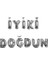 Iyiki Doğdun Yazılı Folyo Gümüş Balon Seti 1