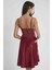 627 Bordo Saten Gecelik 2