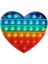Pop It Duyusal Zihinsel Oyuncak ( Rainbow Renk, Kalp ) 1