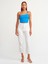 3781 Tek Omuzlu Crop Top-Açık Saks 2