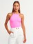 3804 Aksesuarlı Crop Top-Neon Pembe 1
