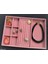 Yeni Süet Pembe Yüzük-Küpe-Bileklik-Kolye Takı Kutusu (Aydındecor) 1