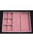 Yeni Süet Pembe Yüzük-Küpe-Bileklik-Kolye Takı Kutusu (Aydındecor) 2