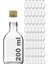 200 cc Cold Brew Şeffaf 200 ml Sızdırmaz Gold Plastik Kapaklı Yassı Cam Şişe (Soğuk Kahve) 52 Adet 1