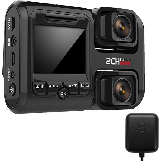 4K 2160P Wıfı Gps Özellikli Çift Lensli Araç Kamerası