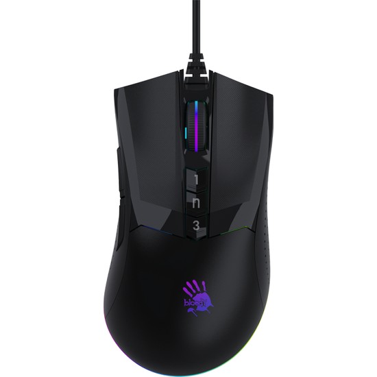 Bloody W90 Max 10.000 CPI 10 Tuş RGB 4M Bellek Ultra Core 3&4 Aktif Özel Yapım Optik Kablolu Siyah Oyuncu Mouse