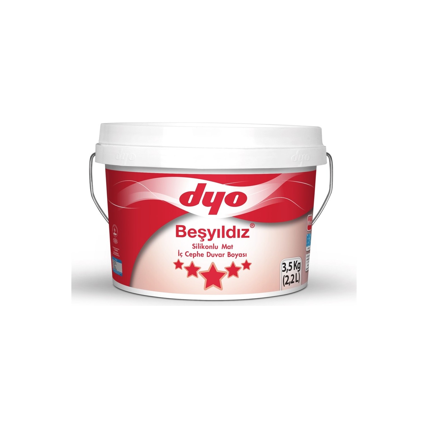 Dyo Beşyıldız Silikonlu Mat Iç Cephe Duvar Boyası 3,5 kg Fiyatı Dyo Beşyıldız Silikonlu Mat Iç Cephe Duvar Boyası 3,5 kg Fiyatı