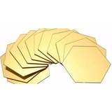 Mıgnatıs Bal Peteği Gold Dekoratif Altıgen 12 Adet Süs Akrilik Ayna