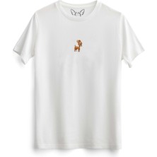 Alfa Tshirt  Animal Ceylan Dijital Baskılı Beyaz Tshirt